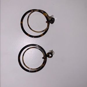 Brown and black earrings